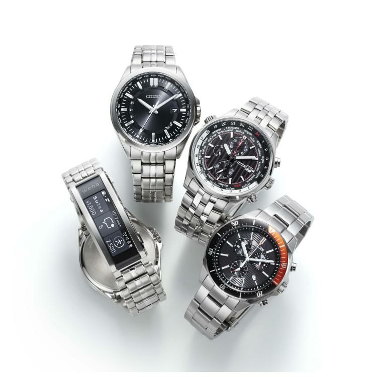 丸型時計ケース付 シチズン CITIZEN 腕時計 CB0017-71E シチズンコレクション メンズ CITIZEN COLLECTION×wena3 エコドライブ 電波時計 スマートウォッチ ソーラー電波 ステンレスバンド アナログ WENA3 Sony 国内正規品