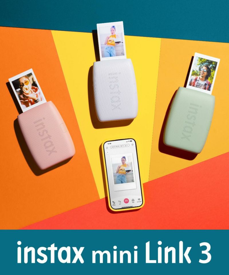 富士フイルム チェキ スマホプリンター instax mini Link3 クレイホワイト＆フィルム40枚＆デコペン