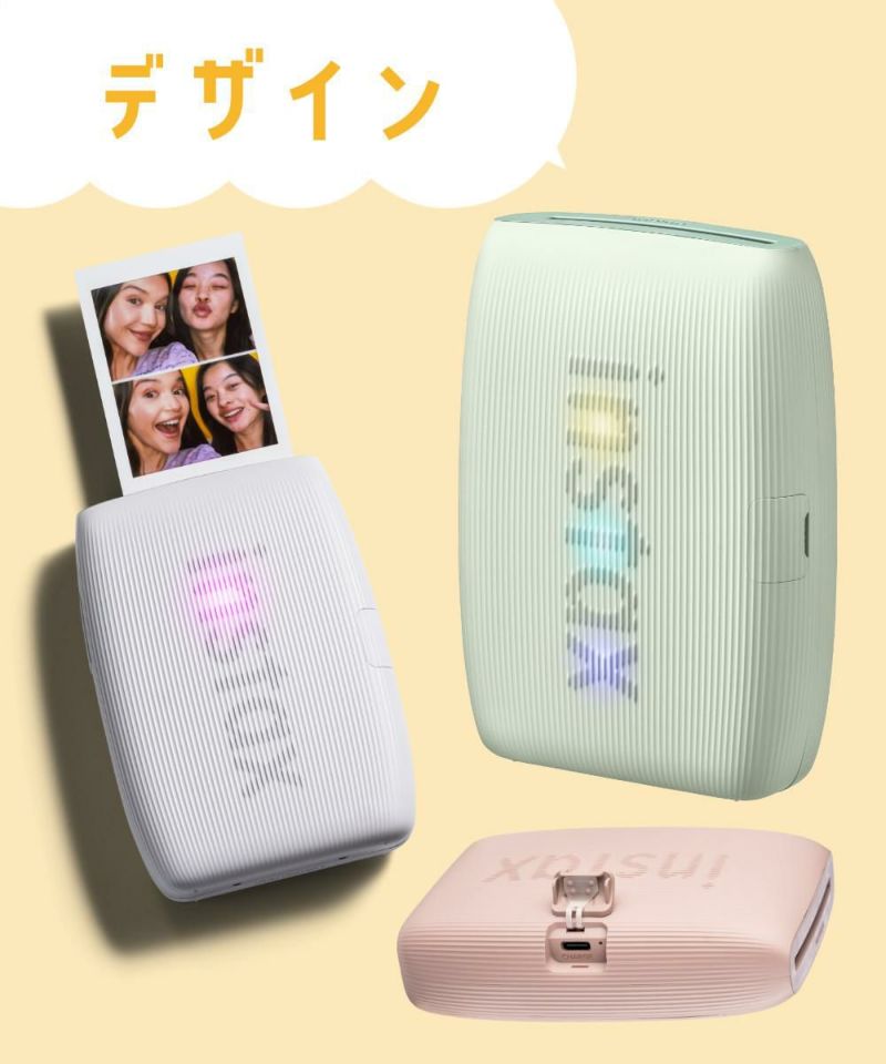 富士フイルム チェキ スマホプリンター instax mini Link3 クレイホワイト＆フィルム40枚＆デコペン