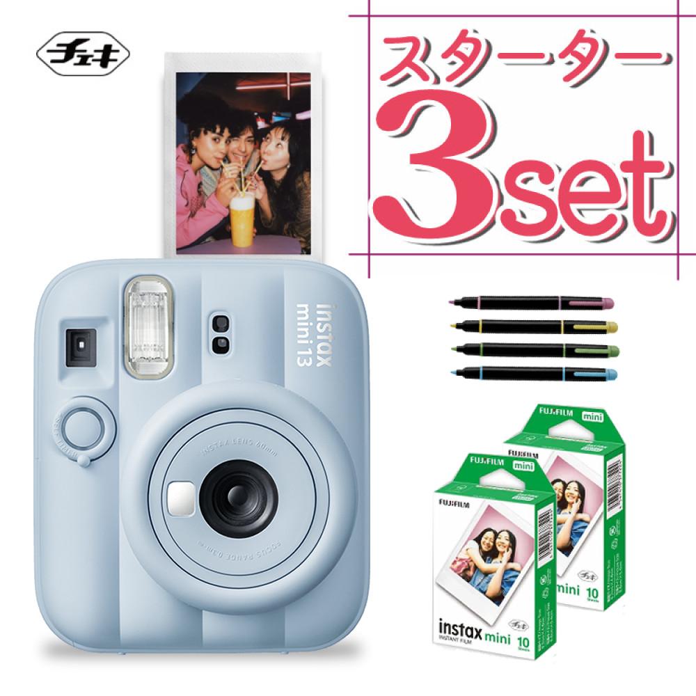 富士フイルム チェキ インスタントカメラ instax mini 12 パステルブルー 3点セット