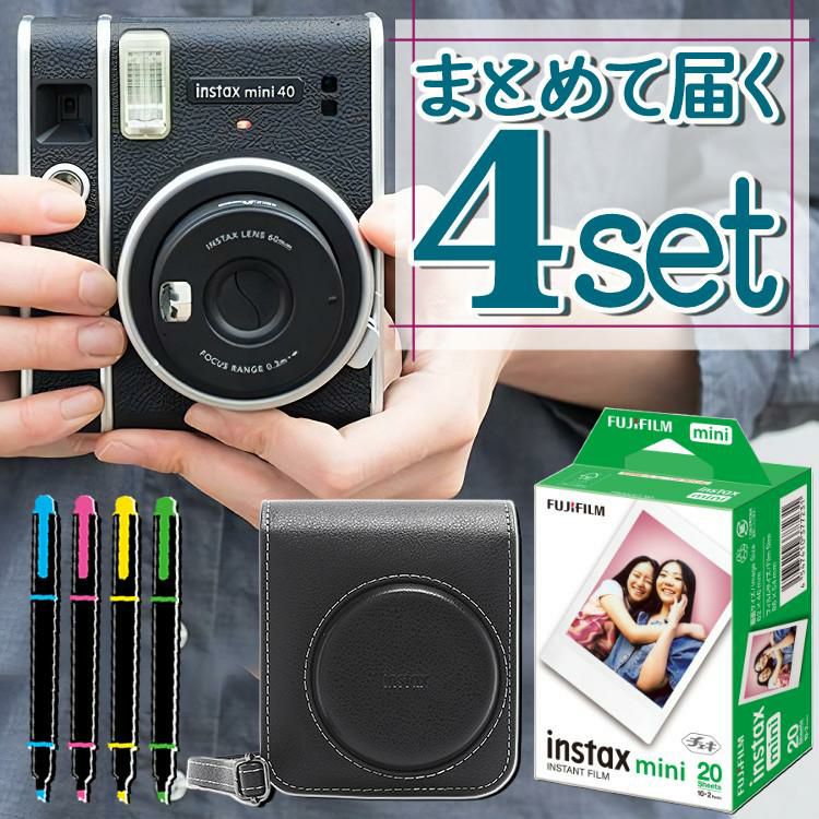 レビュー特典！ 富士フイルム チェキ instax mini 40 4点セット