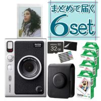 富士フイルム チェキ instax mini Evo ブラック インスタックスミニ  ハイブリット インスタントカメラ 7点セット