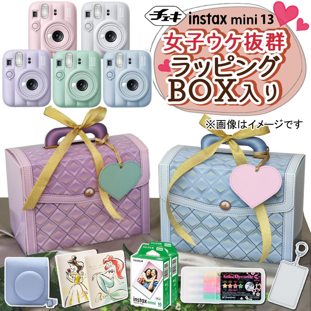 富士フイルム チェキ instax mini 12 本体＆ケース フィルム20枚＆アルバムetc  そのまま渡せるチェキギフト6点セット  クリスマスプレゼント