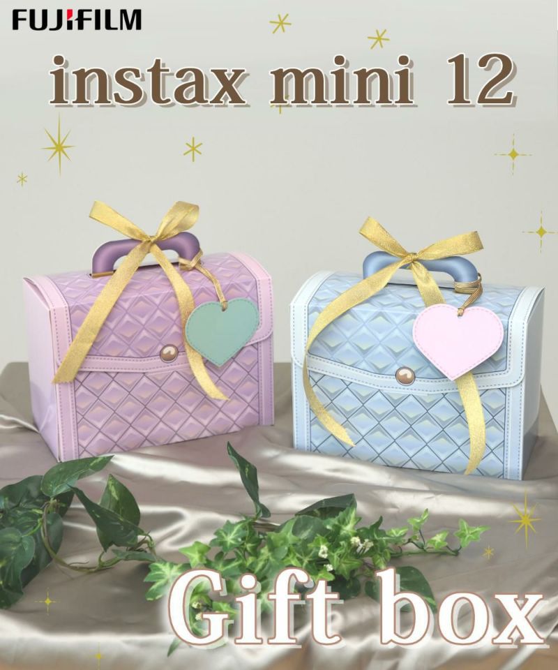 富士フイルム チェキ instax mini 12 本体＆ケース フィルム20枚＆アルバムetc  そのまま渡せるチェキギフト6点セット  クリスマスプレゼント