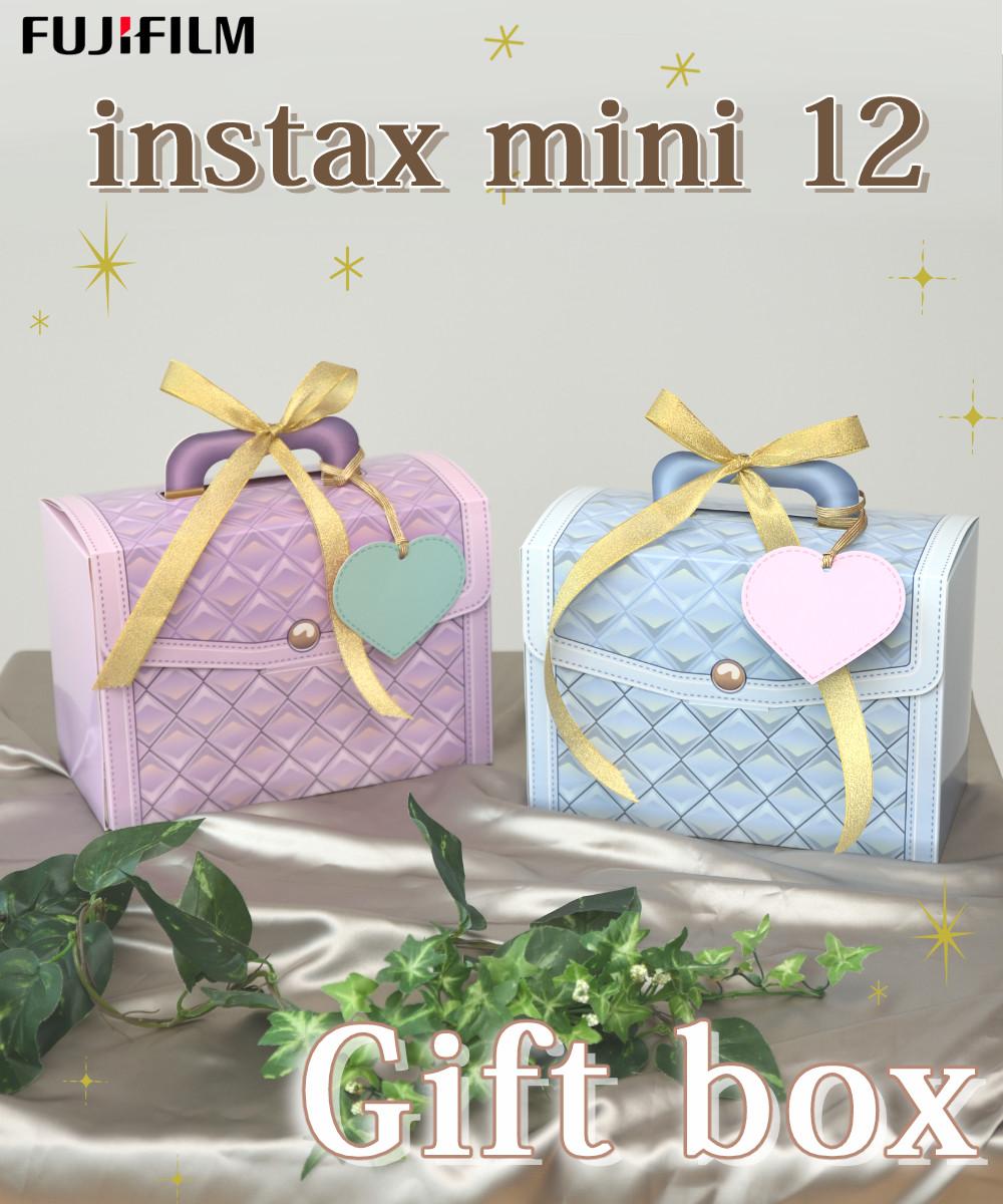 富士フイルム チェキ instax mini 12 本体＆ケース フィルム20枚＆アルバムetc  そのまま渡せるチェキギフト6点セット  クリスマスプレゼント