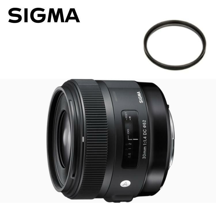 レビューでレンズキャッププレゼント  レンズ保護フィルター付 シグマ 30mm F1.4 DC HSM  A  ニコンFマウント用