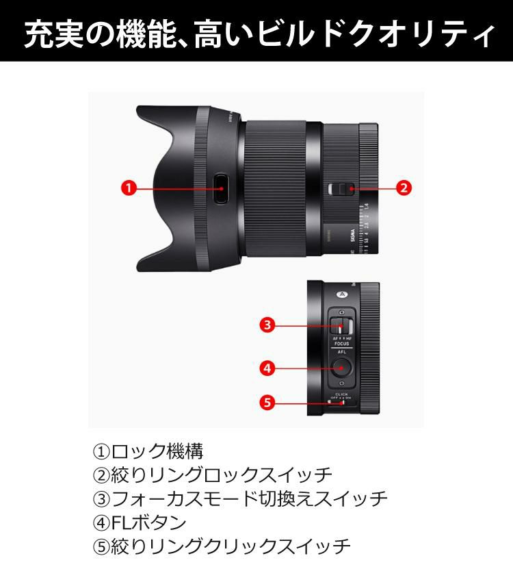 レビューでレンズキャッププレゼント  強化ガラス保護フィルターセット シグマ 50mm F1.4 DG DN A ソニーEマウント用＆マルミ EXUS Lens Protect SOLID