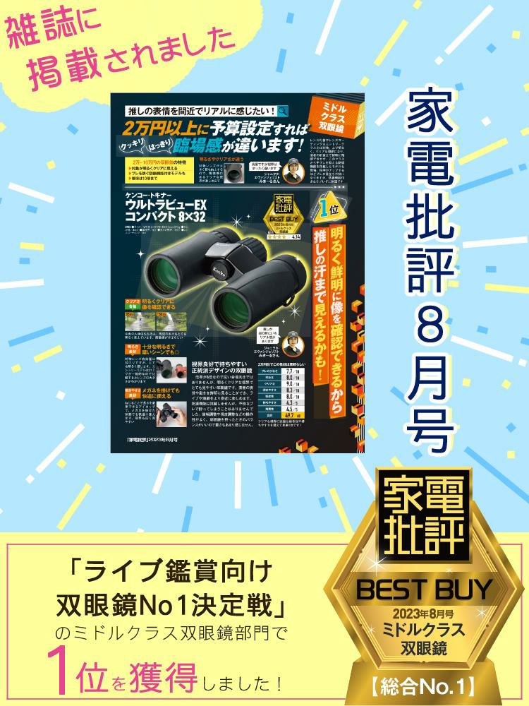 ケンコー 双眼鏡 ウルトラビューEXコンパクト 10×32   お手入れグッズセット