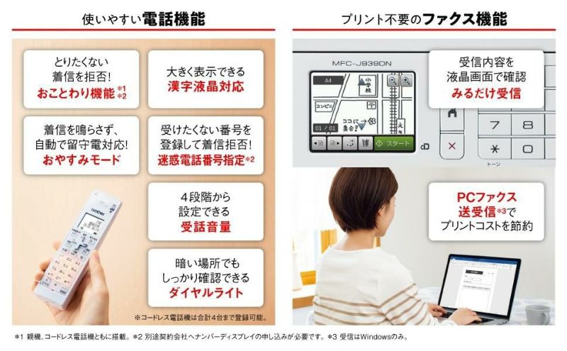 インクカートリッジ付 <br> ブラザー MFC-J739DN＆純正インク LC411-4PK  A4インクジェット複合機 FAX 電話機 コードレス子機 Wi-Fi スマホ・タブレット接続  ラッピング不可