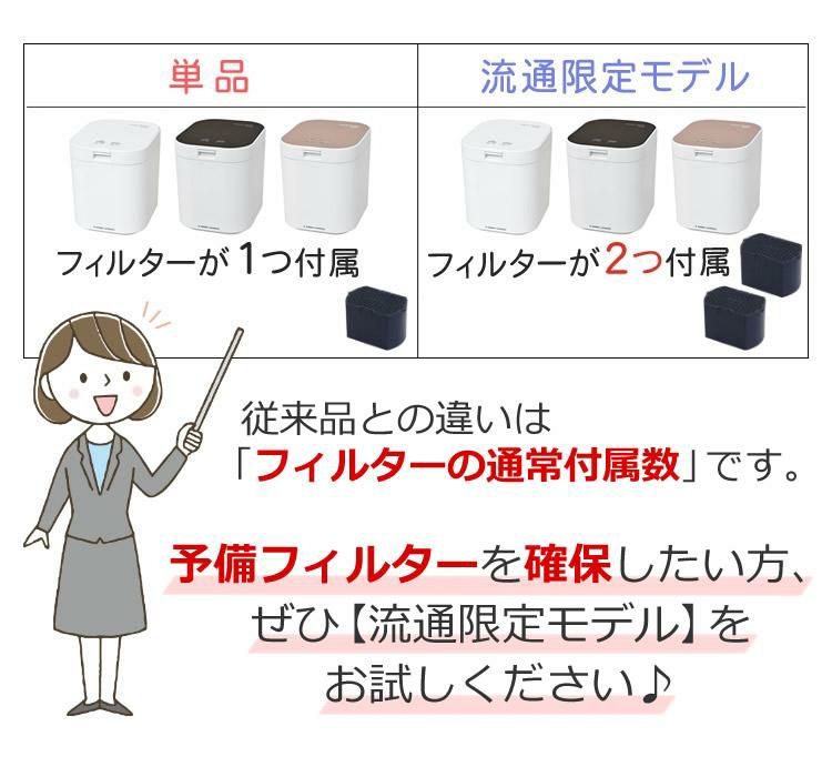 生ごみ処理機 パリパリキュー PPC-11 シマ株式会社 約5人用  Tower＆貝印 選べるレビュー特典  脱臭フィルター 2個入