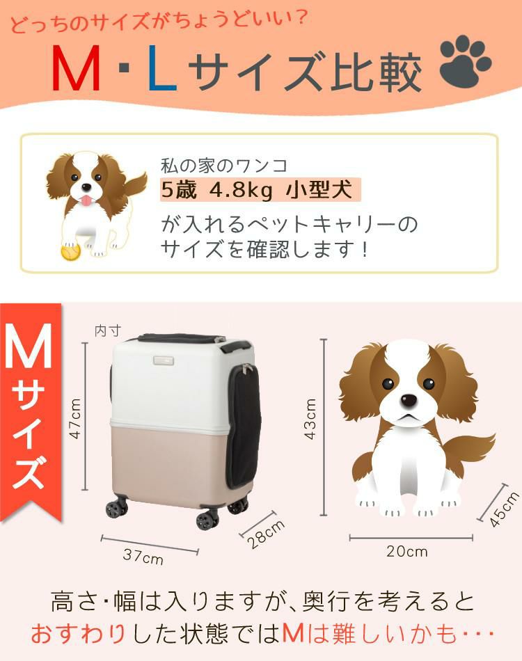 耐重量13kg 公共交通機関OK ペットキャリー ペット カート ブルー グレー Mサイズ 小型犬 中型犬 猫 PETiCO ペティコ ペチコ 3001-M ハードタイプ スーツケース通院 旅行 帰省 ラッピング不可