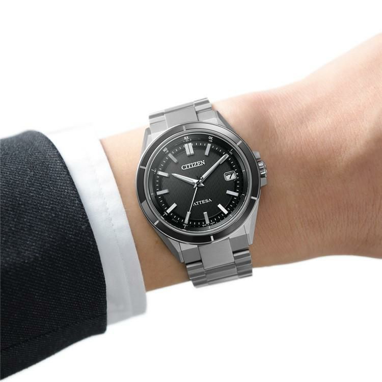 丸型時計ケース シチズン CITIZEN 腕時計 CB3030-76E アテッサ ATTESA メンズ ダイレクトフライト ACT Line エコドライブ ソーラー電波 チタンバンド アナログ メーカー保証1年 国内正規品