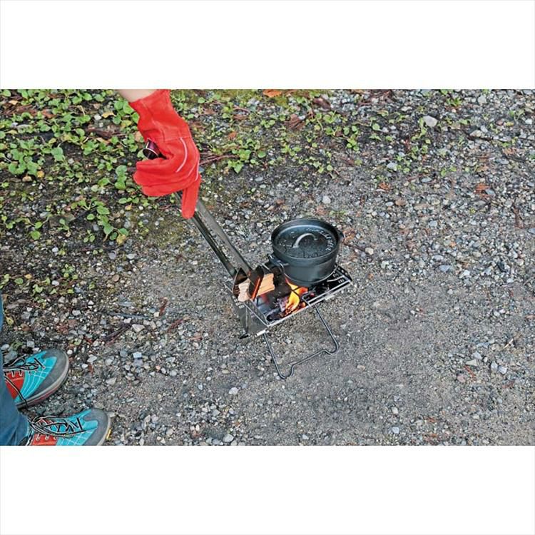 キャプテンスタッグ V型 スマートグリル ミニ ＆ 牛床革手袋付きセット CAPTAIN STAG UG-47 BBQコンロ BBQグリル  ラッピング不可