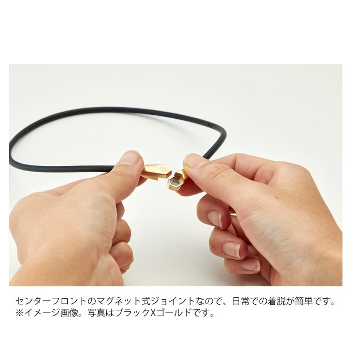 コラントッテ オルト 磁気ネックレス  ブラック×ブラック ABARA53M/L  タオル付き