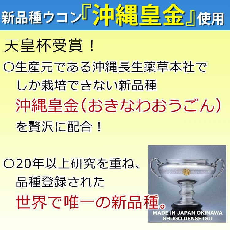 沖縄長生薬草 酒豪伝説 プレミアム ウコン サプリ 5点セット メール便可：1点まで