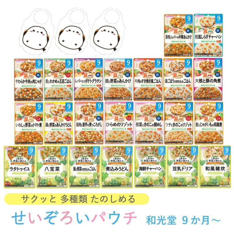 離乳食セット ベビーフード 離乳食 9ヶ月頃~ 和光堂 パウチ 23点セット  ラッピング不可  熨斗対応不可