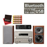 電池＆クロス付 ミニコンポ ケンウッド XK-330-N ゴールド KENWOOD/XK330N/Bluetooth/ブルートゥース/ハイレゾ/USB//NFC対応/AM・FMラジオ/ワイドFM/コンパクト/小さめ  ラッピング不可
