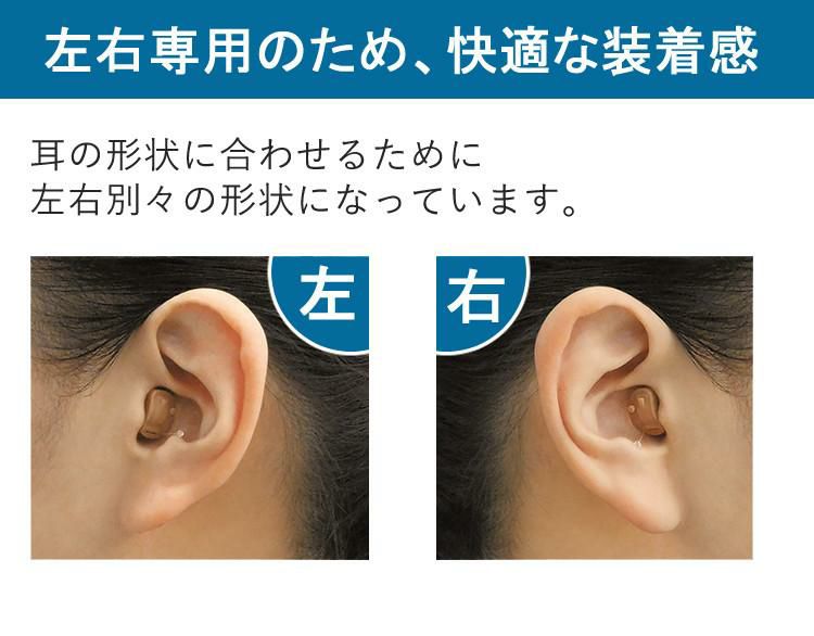 オンキヨー 補聴器 右耳用 片耳 右耳のみ 耳穴式補聴器 OHS-D21R ＆電池＆クロス 3点セット