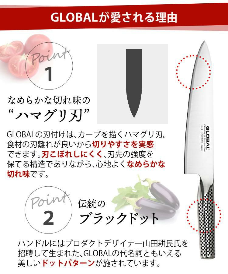 GLOBAL 三徳 18cm 2点セット  三徳包丁 G-46＆簡易シャープナー GSS-01  包丁セット GST-A46