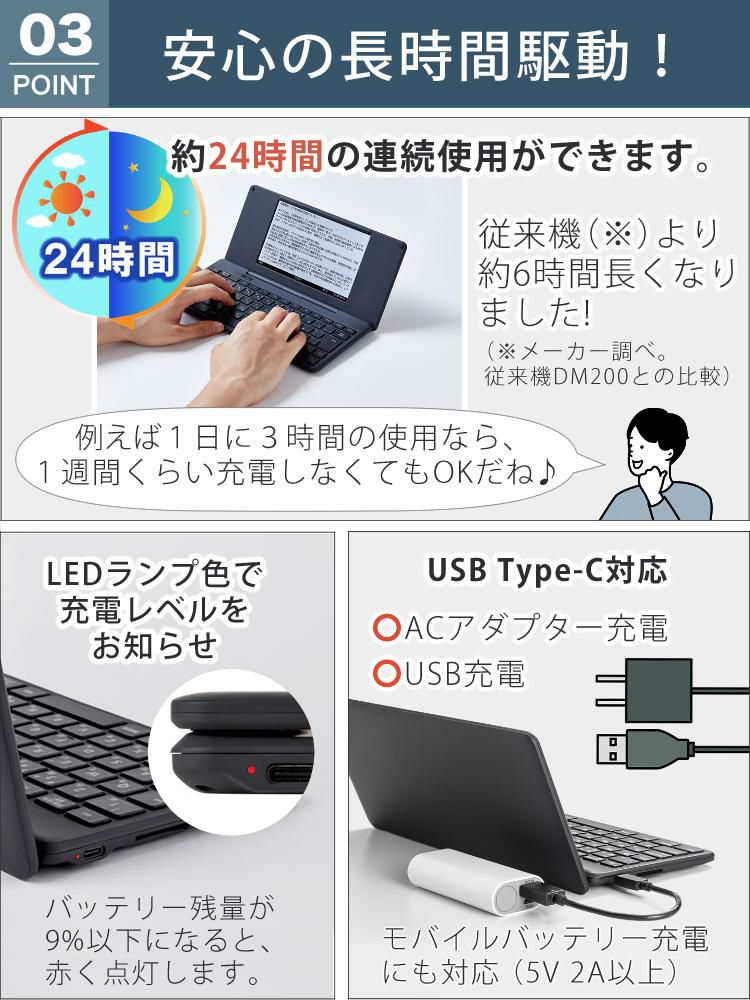 レビューで札幌カレープレゼント  大切に使えるセット 純正ハードケース付  キングジム デジタルメモ ポメラ DM250  ケース＆液晶保護フィルム＆クロス  pomera Wifi / Bluetooth KINGJIM 電子メモ スマホ テキストエディター 文章