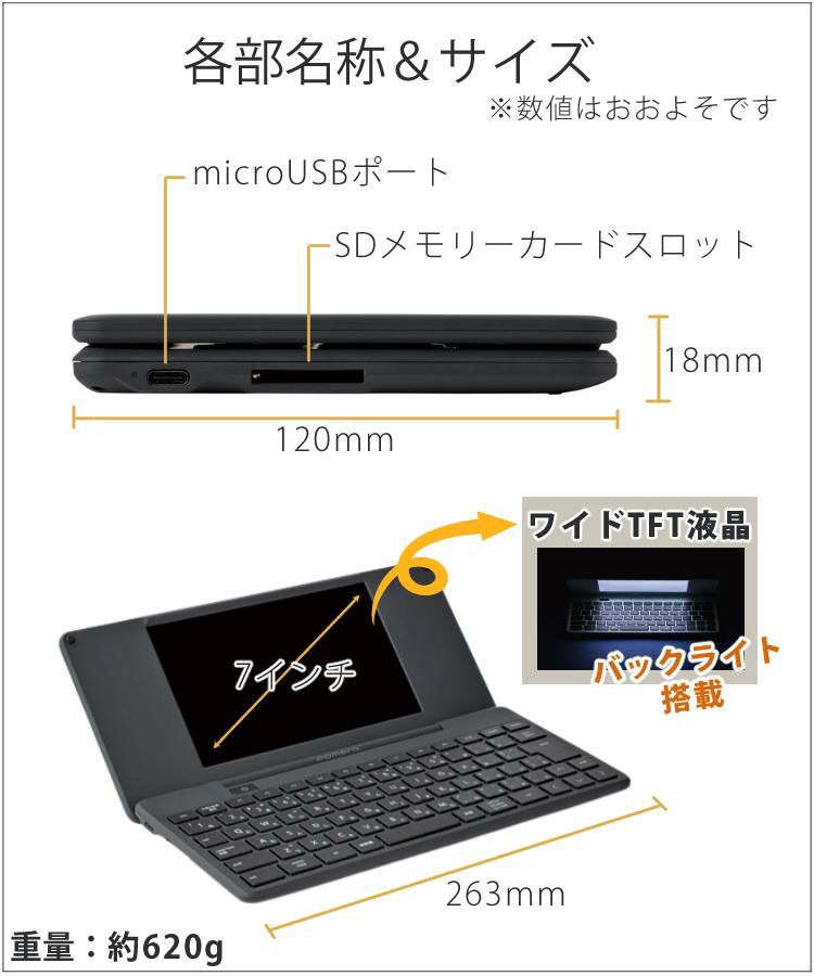 レビューで札幌カレープレゼント  大切に使えるセット 純正ハードケース付  キングジム デジタルメモ ポメラ DM250  ケース＆液晶保護フィルム＆クロス  pomera Wifi / Bluetooth KINGJIM 電子メモ スマホ テキストエディター 文章