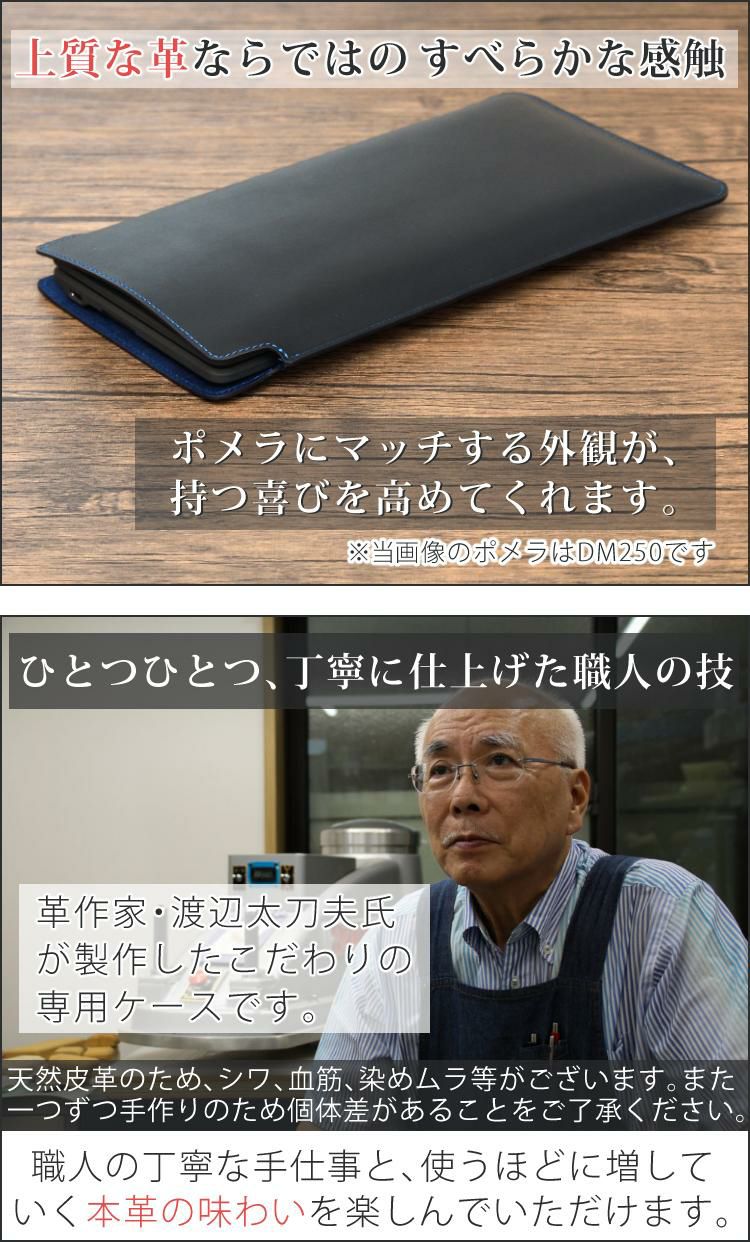 レビューで札幌カレープレゼント  大切に使えるセット 本革ケース付  キングジム デジタルメモ ポメラ DM250  ケース＆液晶保護フィルム＆クロス  pomera Wifi / Bluetooth KINGJIM 電子メモ テキストエディター 文章入力 デジタルメモ帳