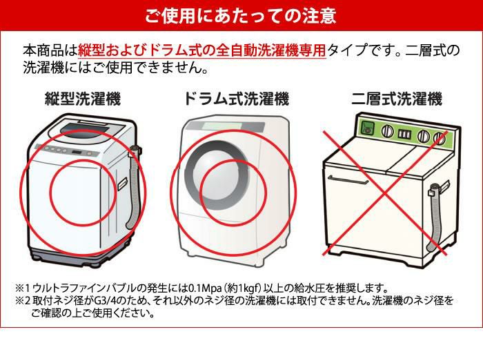 洗濯機用 バブルマイスター 富士計器  泡発生装置  ウルトラファインバブル発生装置 皮脂汚れ 加齢臭 対策