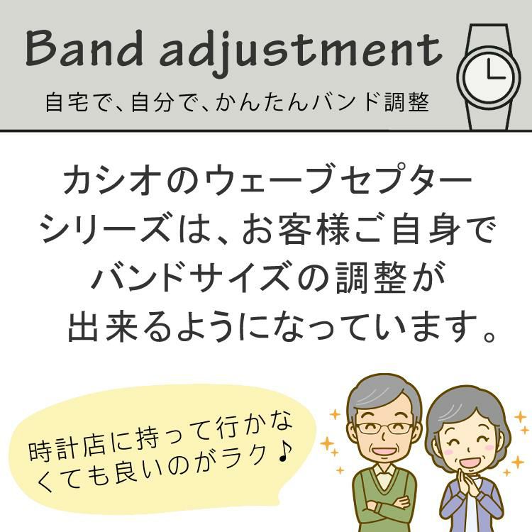 CASIO カシオ  wave ceptor ウェーブセプター   WVA-M640D-2A2JF メンズ ネイビー 時計ケース＆クロスセット