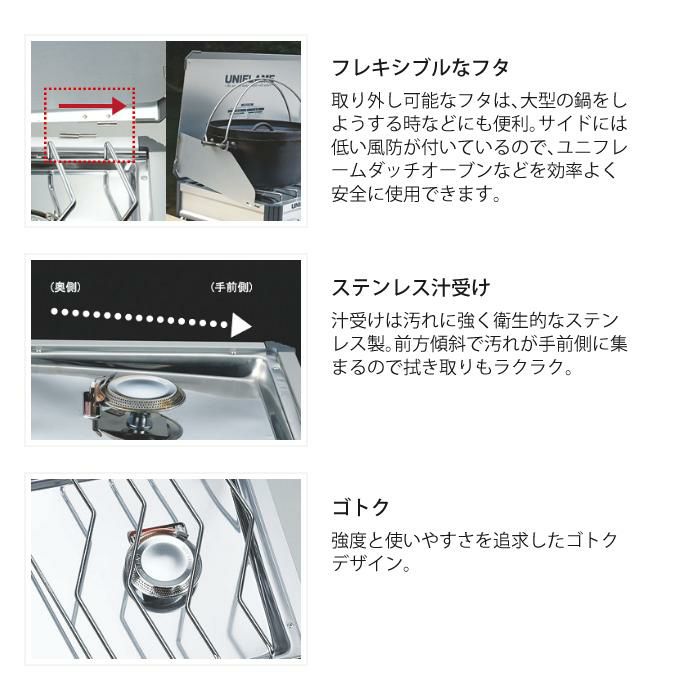 ユニフレーム ツインバーナー US1900 収納ケース付き 2点セット 610305 610411 UNIFLAME US-1900 ラッピング不可