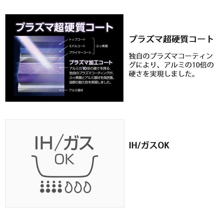 スポンジ付 サーモス プラズマ超硬質コート フライパン 24cm＆炒め鍋 28cm セット KFC-024＆KFC-028D  ミッドナイトブルー MDB  THERMOS IH対応 調理器具 キッチン用品 ラッピング不可