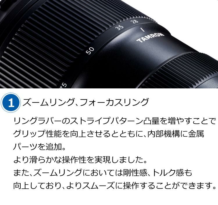 レビューでレンズキャッププレゼント  レンズ保護フィルター付！ タムロン 35-150mm F/2-2.8 Di III VXD ソニーEマウント用 A058