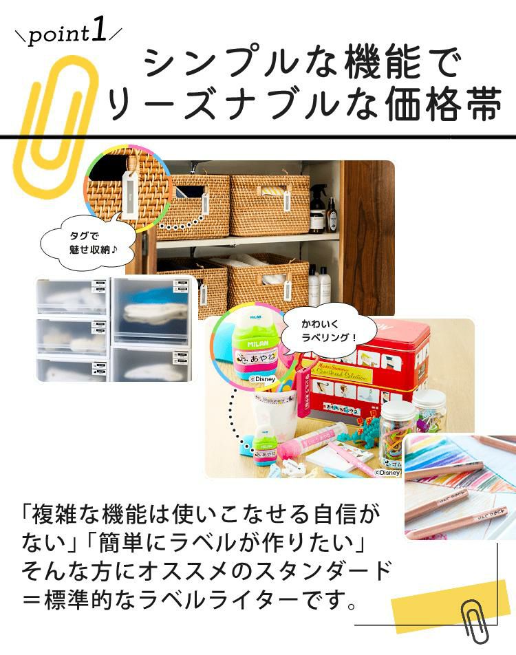 レビューで北海道米プレゼント  ブラザー ピータッチ ミッキー PT-J100MCR 8点セット