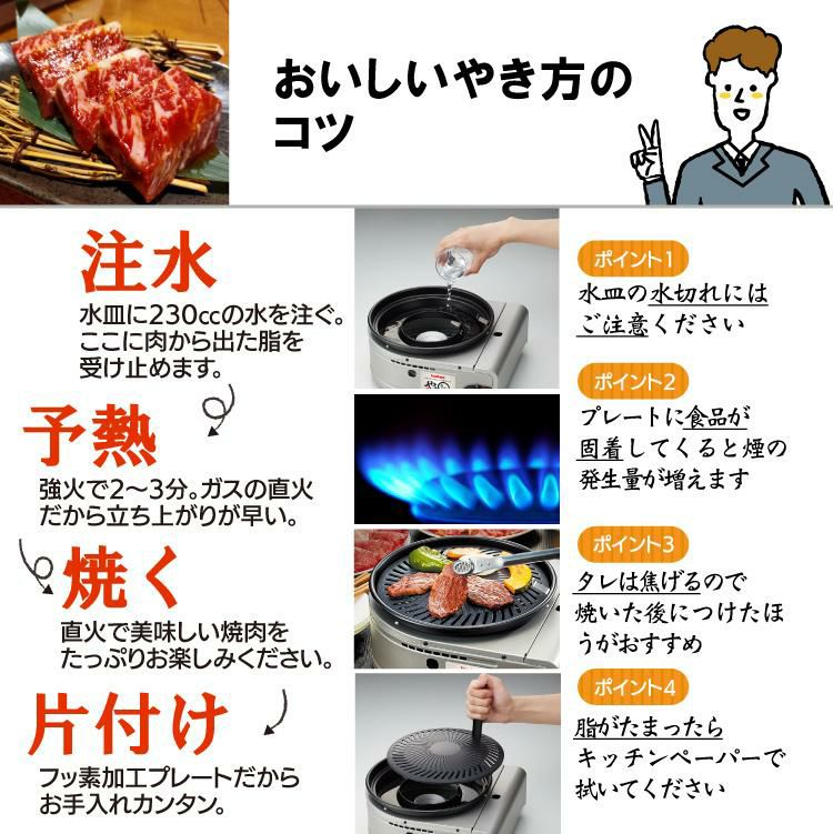 レビューで北海道米プレゼント イワタニ やきまる2 カセットコンロ カセットガス＆替えプレートセット
