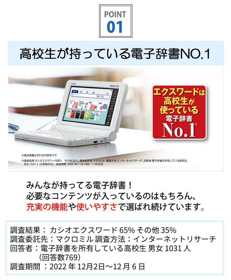 名入れは有料可) カシオ 電子辞書セット 高校生モデル XD