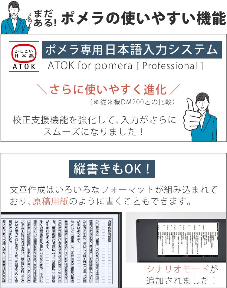レビューで札幌カレープレゼント  大切に使えるセット 純正ソフトケース付  キングジム デジタルメモ ポメラ DM250 ケース＆液晶保護フィルム＆クロス pomera Wifi / Bluetooth KINGJIM 電子メモ テキスト 文章入力 デジタルメモ帳