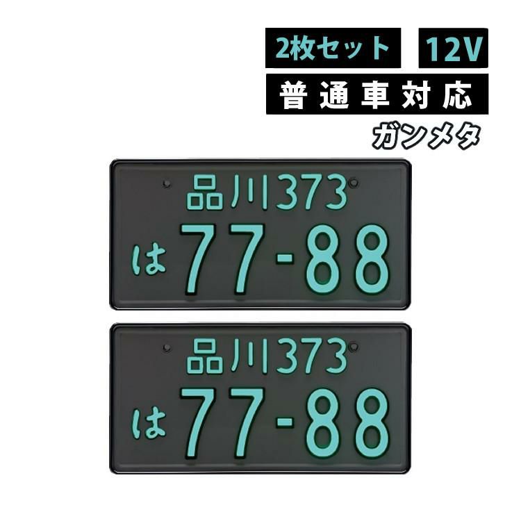 2枚セット/普通車用/12V/ガンメタ 字光式 ナンバープレート 井上工業 2468-12V-G 照明器具 LEDパーフェクトecoII 純国産 日本製 車検対応 ノイズ不干渉 有害物質不使用 カー用品   ラッピング不可