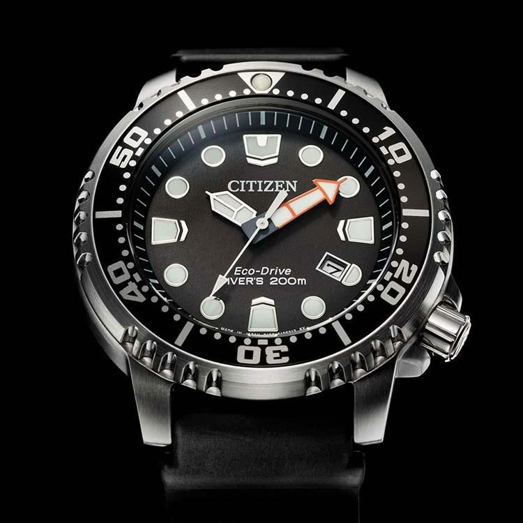 シチズン プロマスター 腕時計 MARINE ダイバー200m ソーラー ブラック メンズ 国内正規品 BN0156-05E