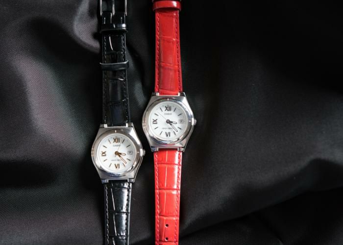 CASIO カシオ  wave ceptor ウェーブセプター  LWQ-10LJ-1A1JF＆DQD-805J-8JF レディース ブラック 置き時計セット