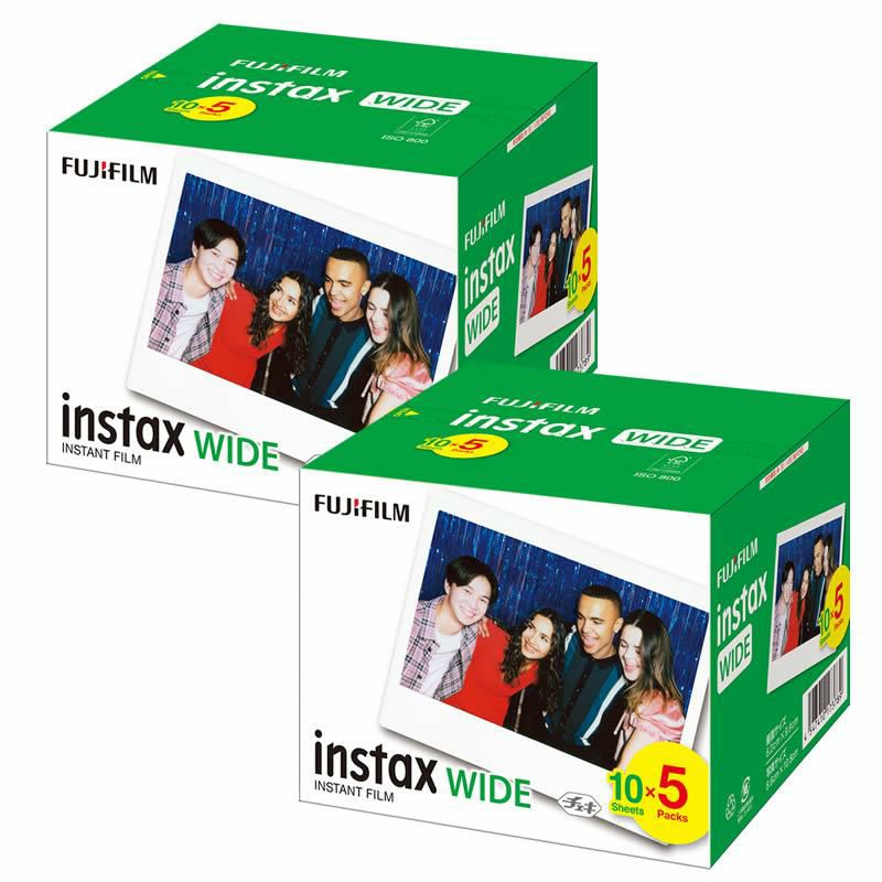 富士フイルム インスタントフィルム チェキフィルム instax WIDE K R 5  WIDE専用  50枚入り×2個セット [100枚入]