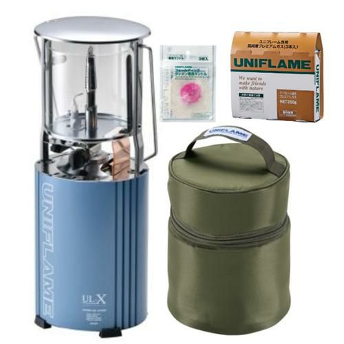 ユニフレーム フォールディング ガス ランタン UL-X アンヴィル ＆ ケース ＆ マントル ＆ CBカセットガス セット  620281 ＆ 621240 ＆ 621011 ＆ 650042  UNIFLAME 数量限定商品