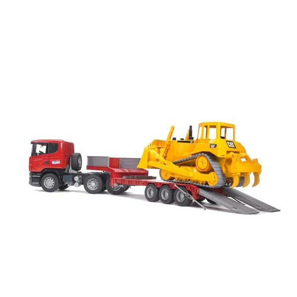 なりきり子供用ヘルメット付き Bruder Pro Series ブルーダープロシリーズ  1/16知育玩具 SCANIAトラック&CATブルドーザー 03555 プレゼント 誕生日 男の子 働く車 くるま ギフト