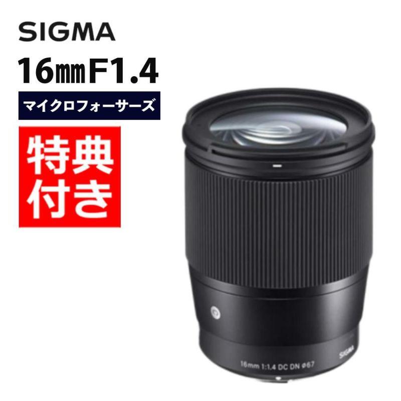 バック付き！  レンズ シグマ 16mm F1.4 DC DN C  マイクロフォーサーズ用