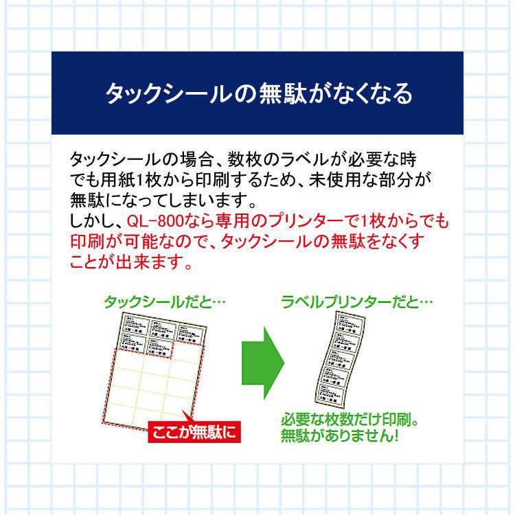 ブラザー ラベルプリンター QL800＆テープDK-2205 2個＆クロス2枚組セット