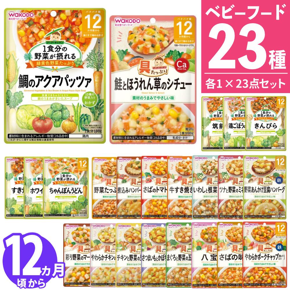 離乳食セット ベビーフード 離乳食 12ヶ月頃~ 和光堂 パウチ 23点セット  ラッピング不可  熨斗対応不可