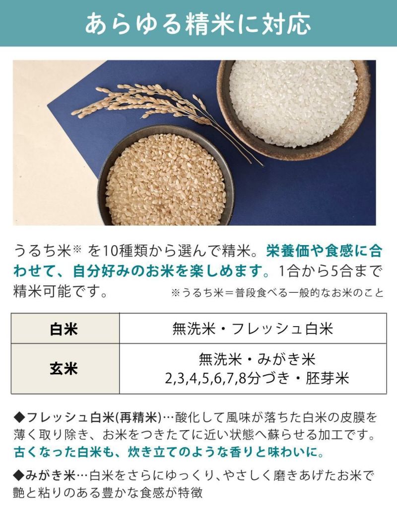 山本電気 道場六三郎監修 精米機 ライスクリーナー 匠味米 MB-RC52＆北海道産ゆめぴりか玄米付き 2点セット ラッピング不可