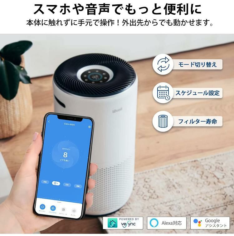 交換用フィルター付 Levoit レボイト  スマート空気清浄機 Core 400S 32畳