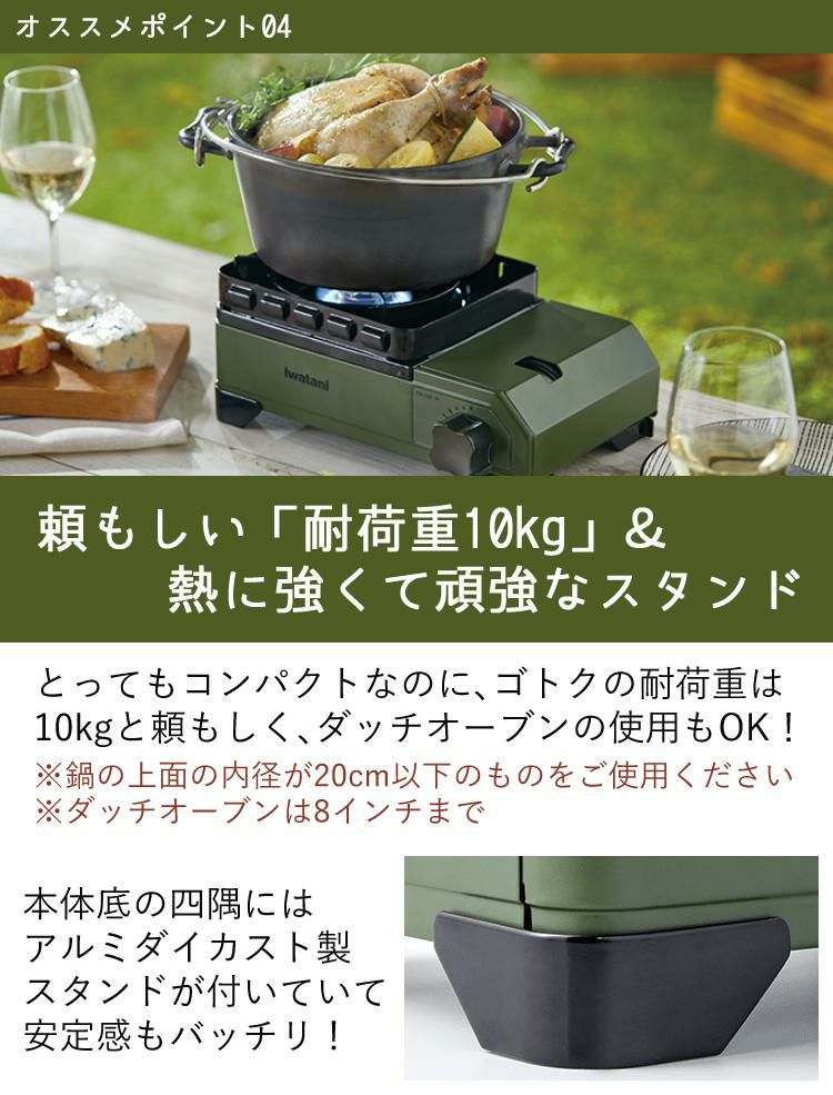 レビューでお米プレゼント イワタニカセットコンロ タフまるジュニア CB-ODX-JR ＆カセットガス3本＆たこ焼きプレート＆マルチプレート＆ミニ五徳