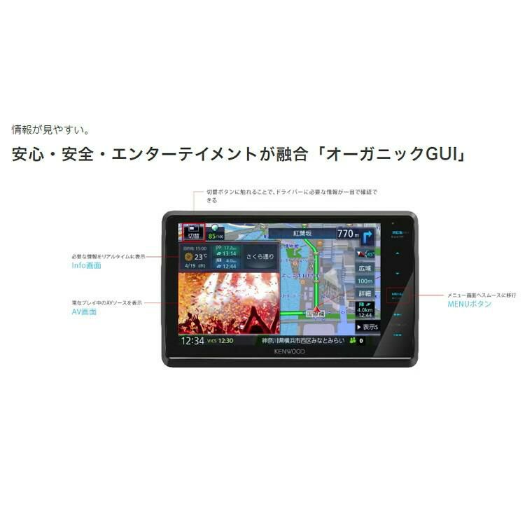 ケンウッド カーナビ MDV-S810F 2023モデル 彩速ナビ 8V型フローティングモデル AVナビゲーション 地デジ Bluetooth内蔵 DVD USB SD ラッピング不可