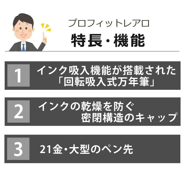 当店人気No.1のボトルインクなどセット  セーラー万年筆 プロフィット レアロ ブラック マルン 細字 中字 太字 11-3924 プロフィットシリーズ