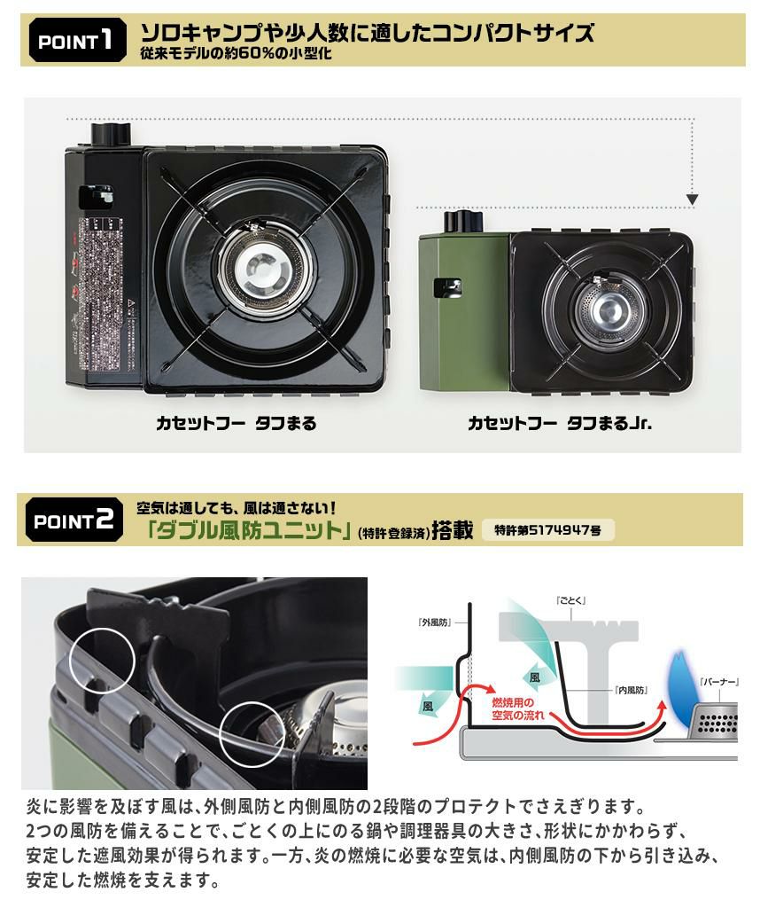 イワタニ カセットフー タフまるJr. CB‐ODX‐JR キャリングケース付